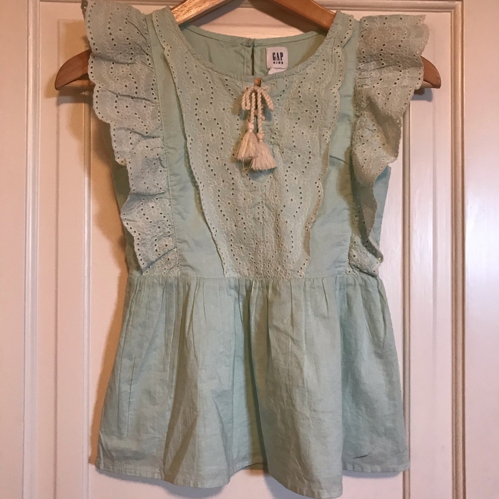 Gap girls mint tunic/blouse